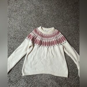 Madewell Fair Isle Keaton Pullover Sweater Alpaca Blend Boho Soft Cozy Winter S